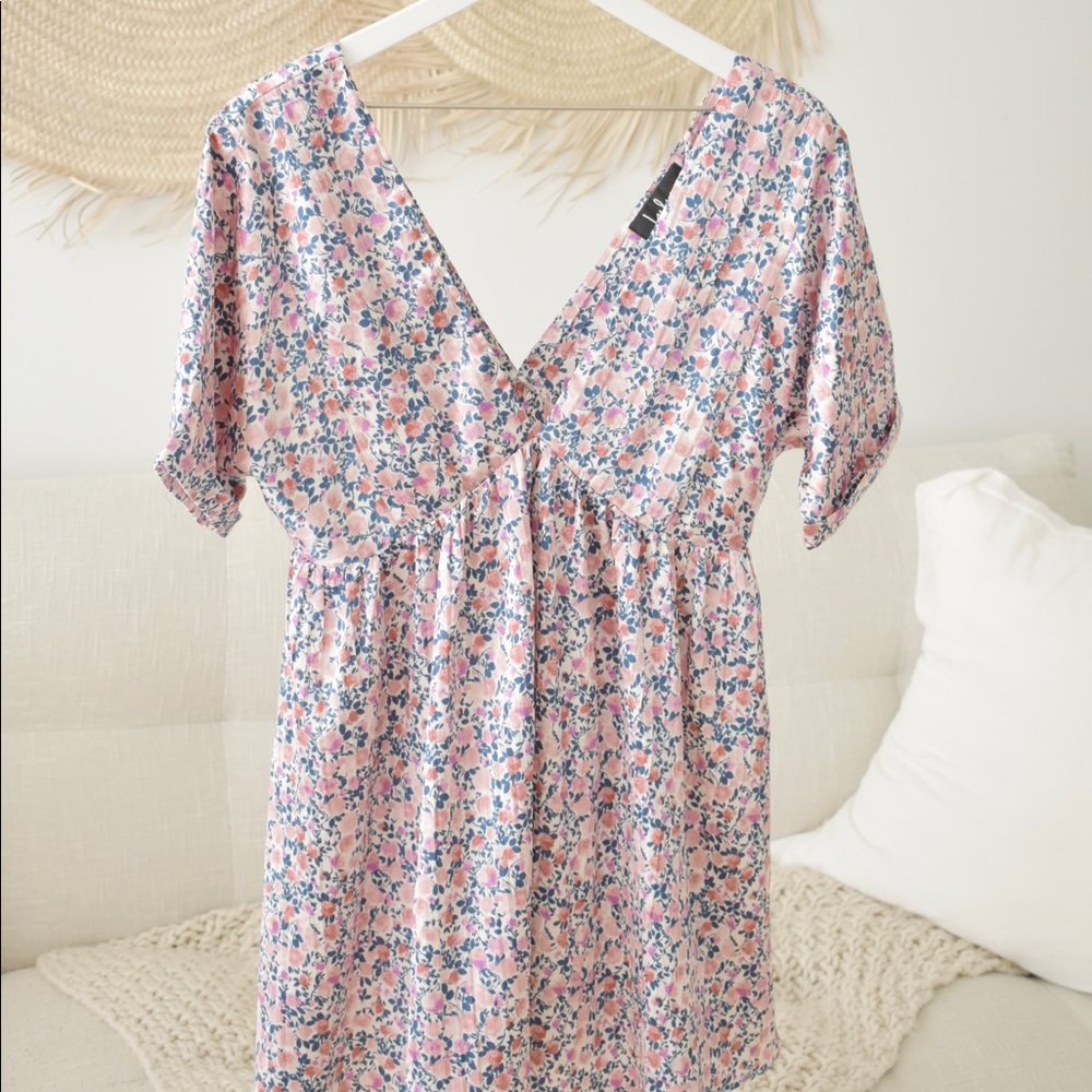 Floral silky dress